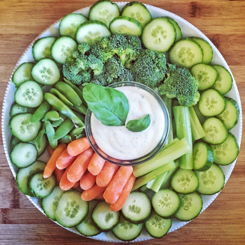 simple veggie plate