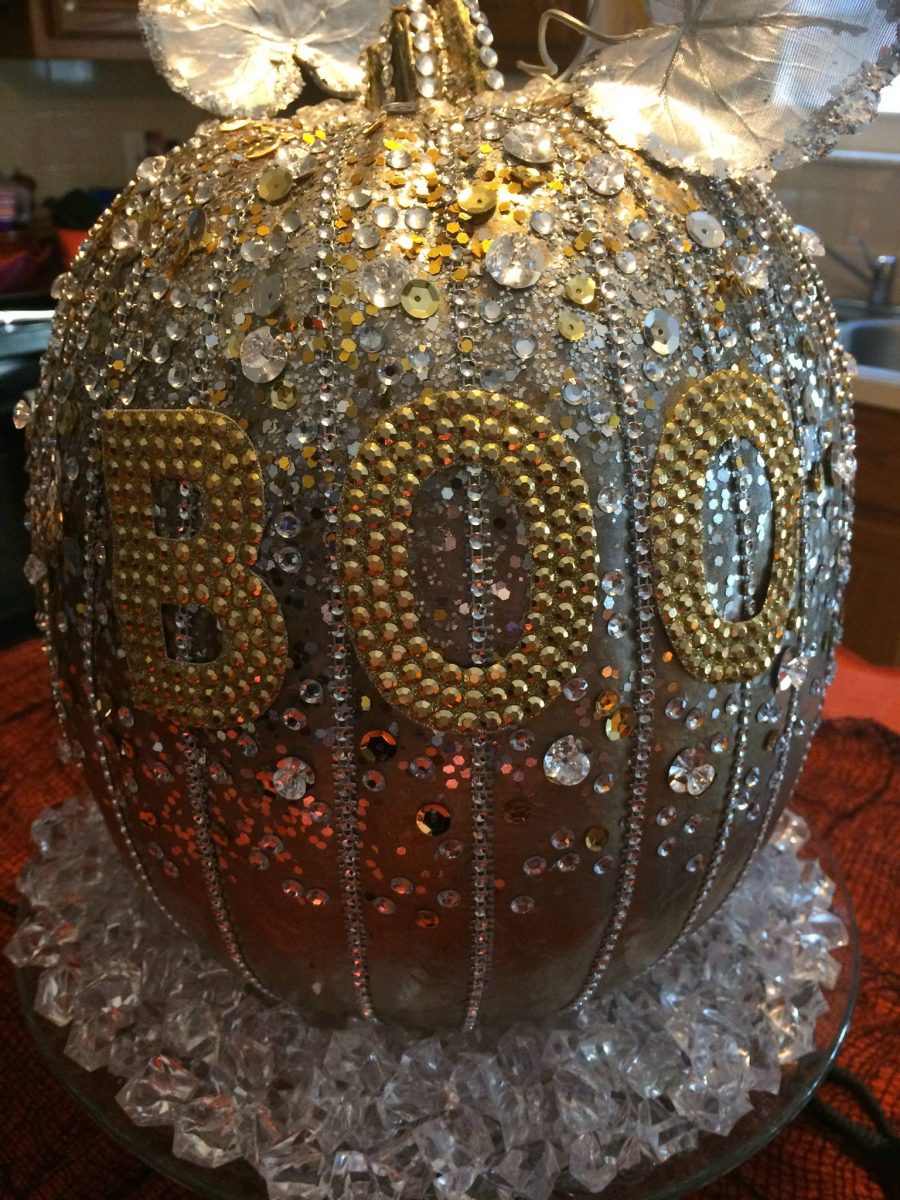 Halloween, Pumpkins, spooky, bling, bling, silver, 